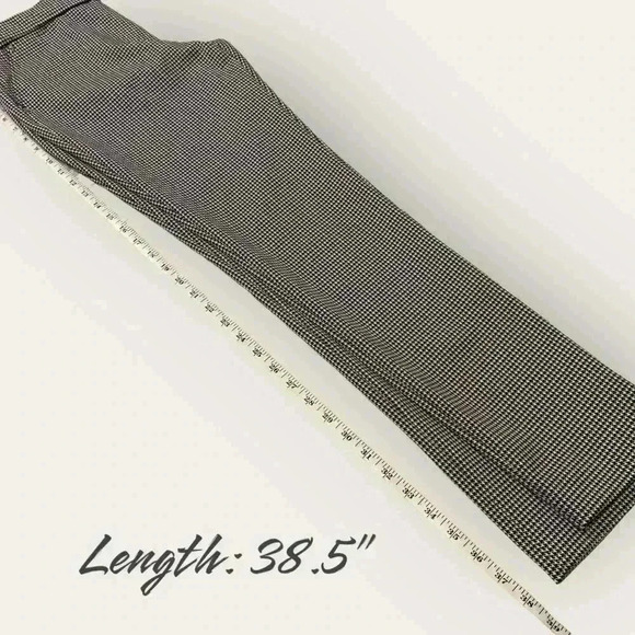 Anne Klein Women's Stretchy Black and White Houndstooth Straight Leg Pants - Picture 6 of 12